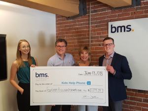 Kids Help Phone Cheque Presentation
